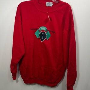 Vintage  Men’s Clan Royal St. Andrew’s Golf Crewneck sweatshirt Red Medium.NWT